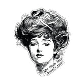 Bitch Face Doesn't Rest - Gibson Girl Sticker